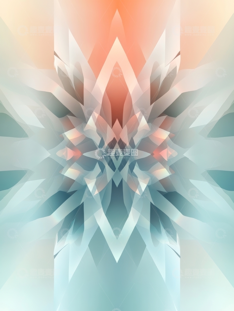 高清大图下载【趣麦麦图】抽象几何图案的色彩渐变艺术