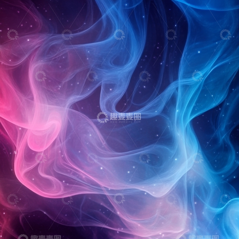 高清大图下载【趣麦麦图】梦幻色彩烟雾交织背景