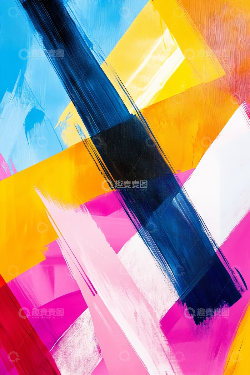 高清大图下载【趣麦麦图】多彩抽象几何图案