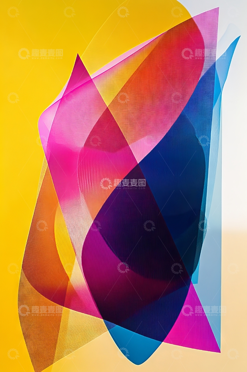 高清大图下载【趣麦麦图】色彩交织的抽象艺术图案