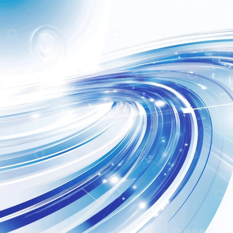 高清大图下载【趣麦麦图】-蓝色流线动感背景