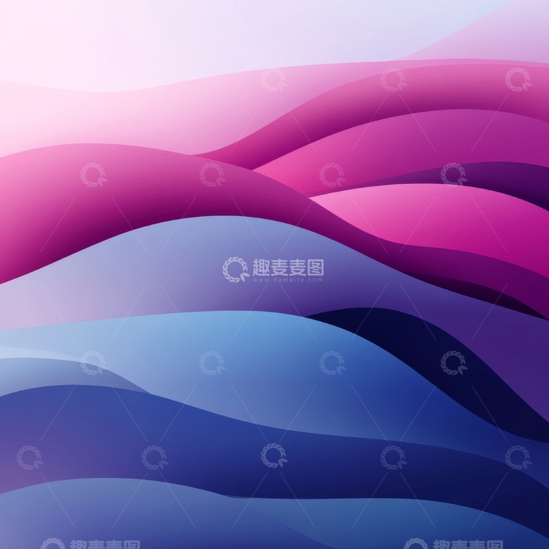 高清大图下载【趣麦麦图】渐变色彩波浪抽象背景