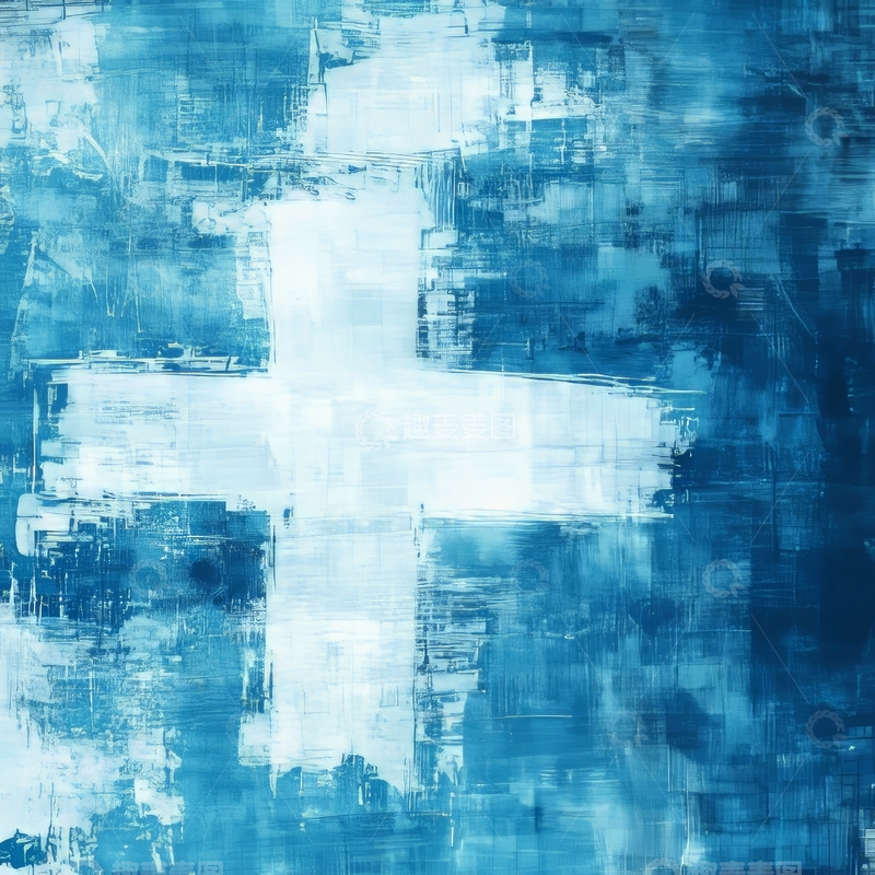 高清大图下载【趣麦麦图】蓝色抽象纹理画