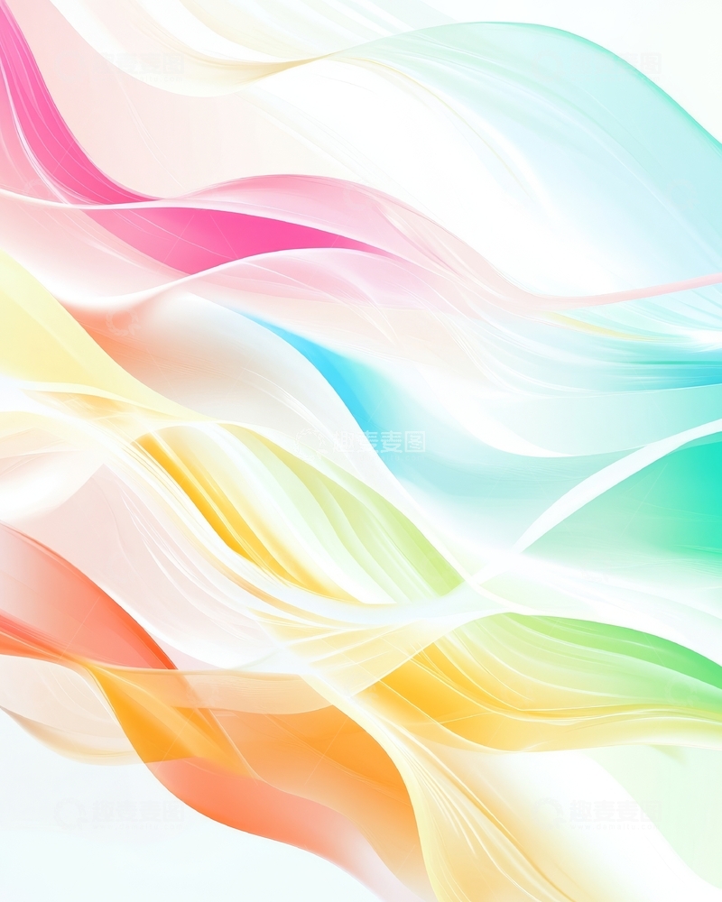高清大图下载【趣麦麦图】柔和色彩的流动抽象图案