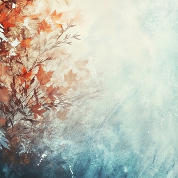 秋叶与雾气的梦幻交织