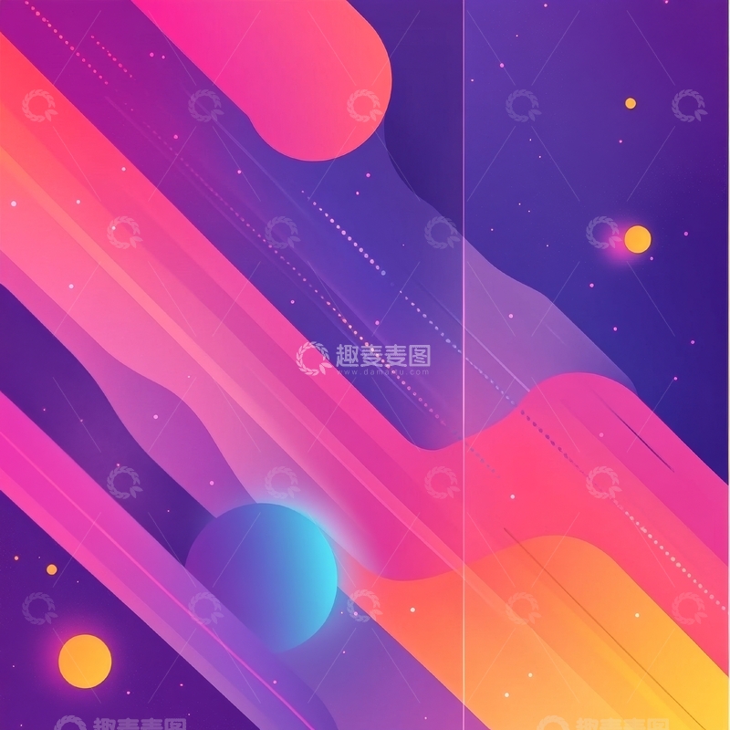 高清大图下载【趣麦麦图】抽象宇宙色彩流动