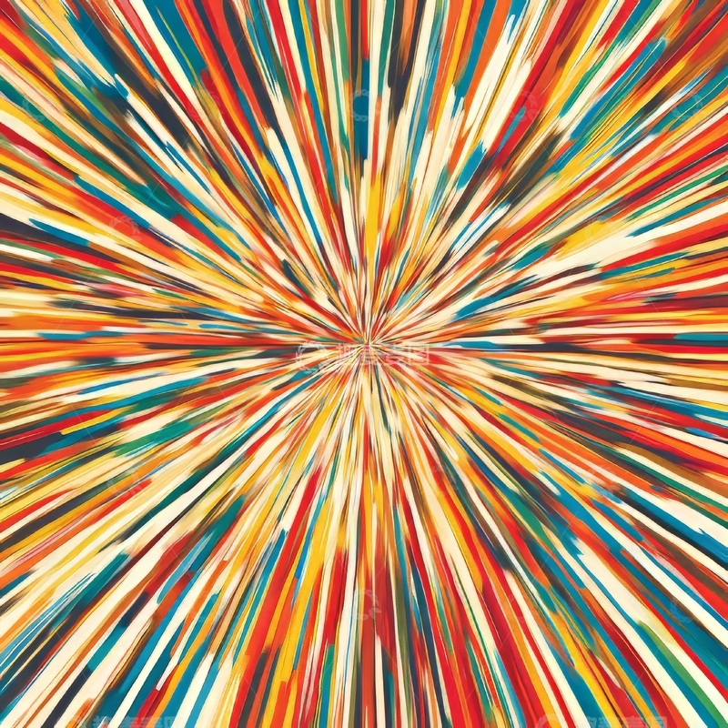 高清大图下载【趣麦麦图】多彩放射线条艺术背景