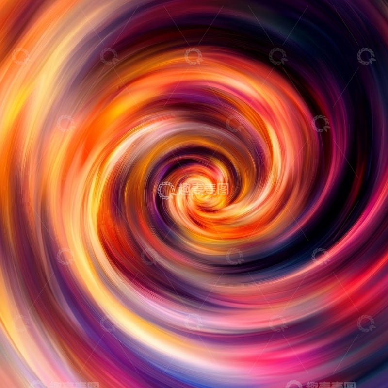 高清大图下载【趣麦麦图】色彩斑斓的螺旋抽象图案