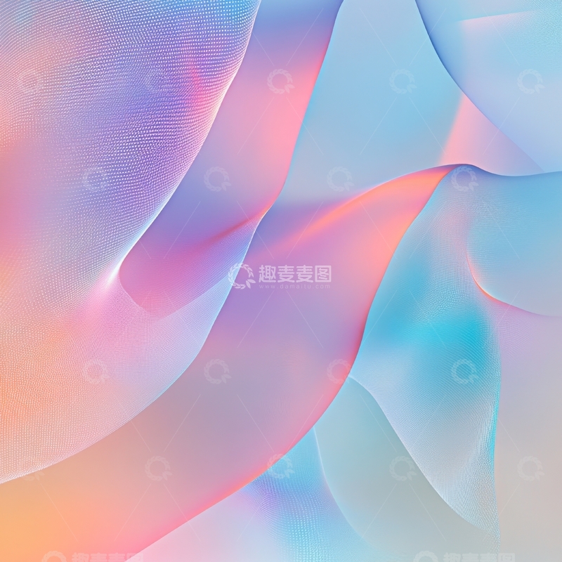 高清大图下载【趣麦麦图】柔和渐变的抽象流线背景