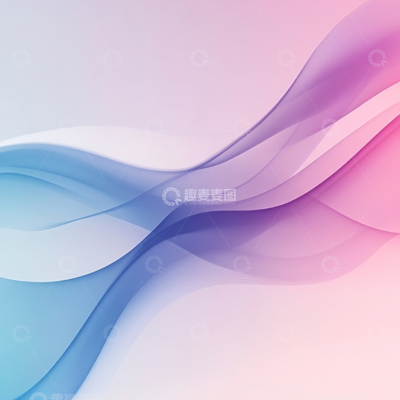 高清大图下载【趣麦麦图】渐变色流线艺术背景