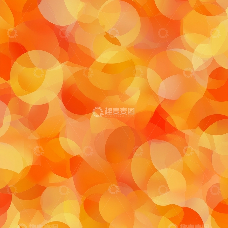 高清大图下载【趣麦麦图】橙色渐变圆形图案背景