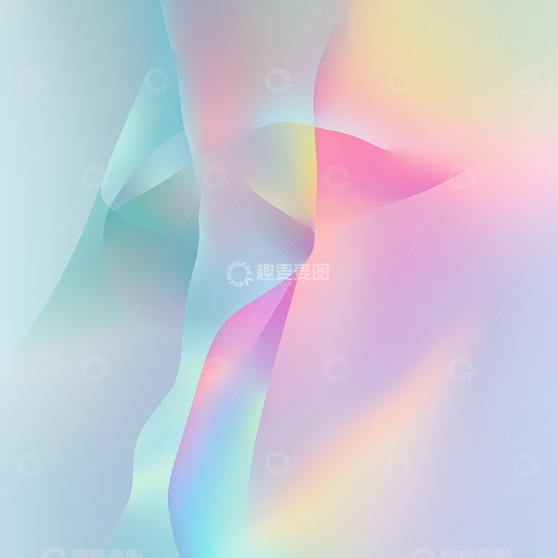 高清大图下载【趣麦麦图】柔和渐变的抽象色彩流动