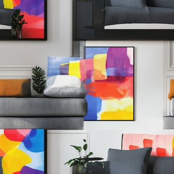 现代客厅抽象艺术装饰