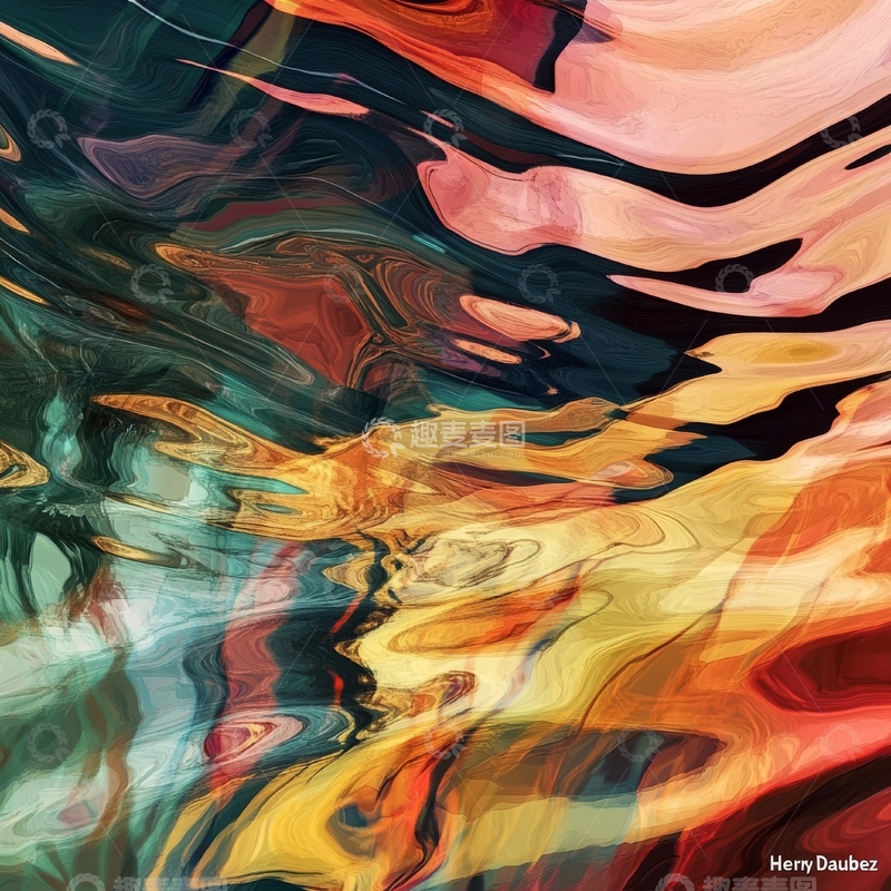 高清大图下载【趣麦麦图】流动色彩的抽象艺术
