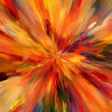 色彩爆炸的抽象艺术