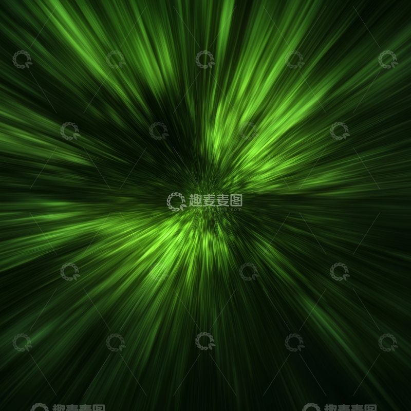 高清大图下载【趣麦麦图】绿色光芒爆发的抽象背景