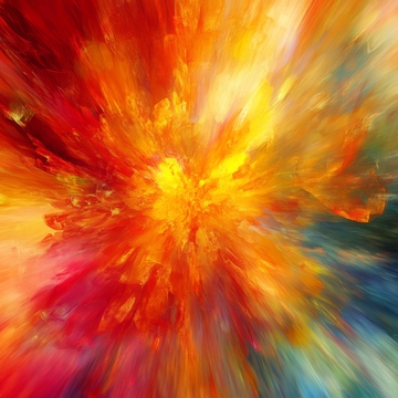 色彩爆炸的抽象艺术