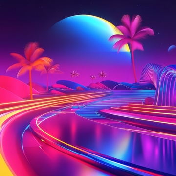 霓虹赛道与梦幻星球