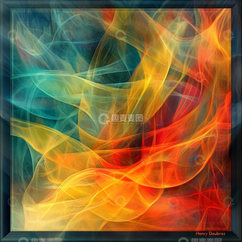 高清大图下载【趣麦麦图】色彩斑斓的抽象烟雾艺术