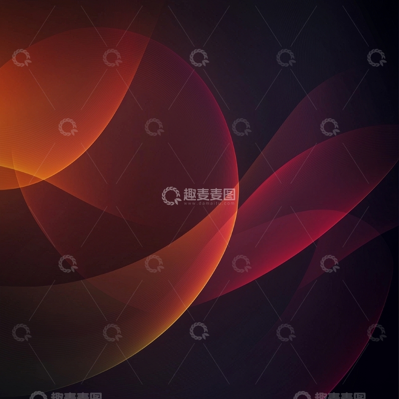 高清大图下载【趣麦麦图】渐变色抽象曲线背景