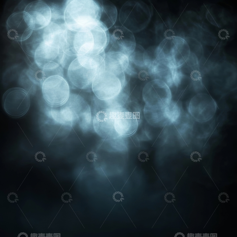 高清大图下载【趣麦麦图】朦胧光影中的蓝色光斑