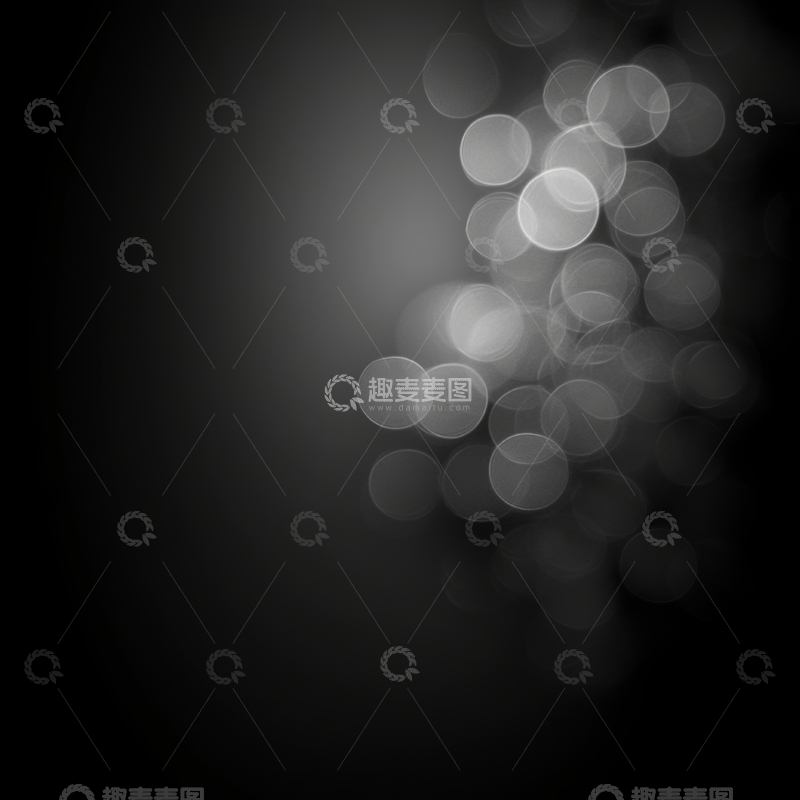 高清大图下载【趣麦麦图】黑白背景上的光斑效果