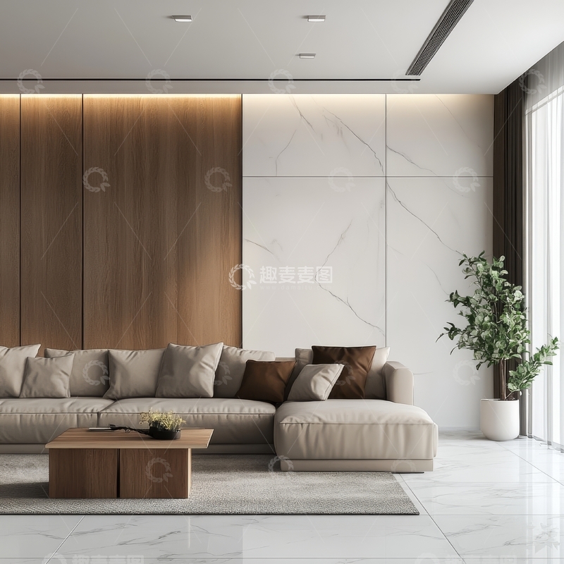高清大图下载【趣麦麦图】现代简约客厅设计