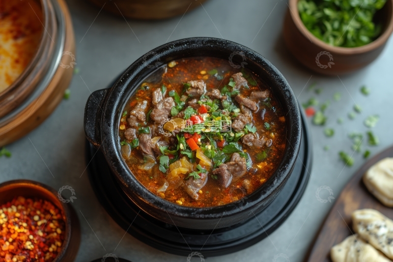 高清大图下载【趣麦麦图】热气腾腾的牛肉炖菜