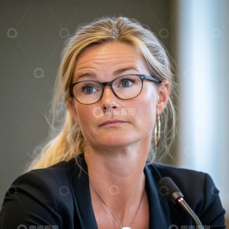 高清大图下载【趣麦麦图】女性在会议中发言