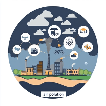 空气污染与城市环境影响图