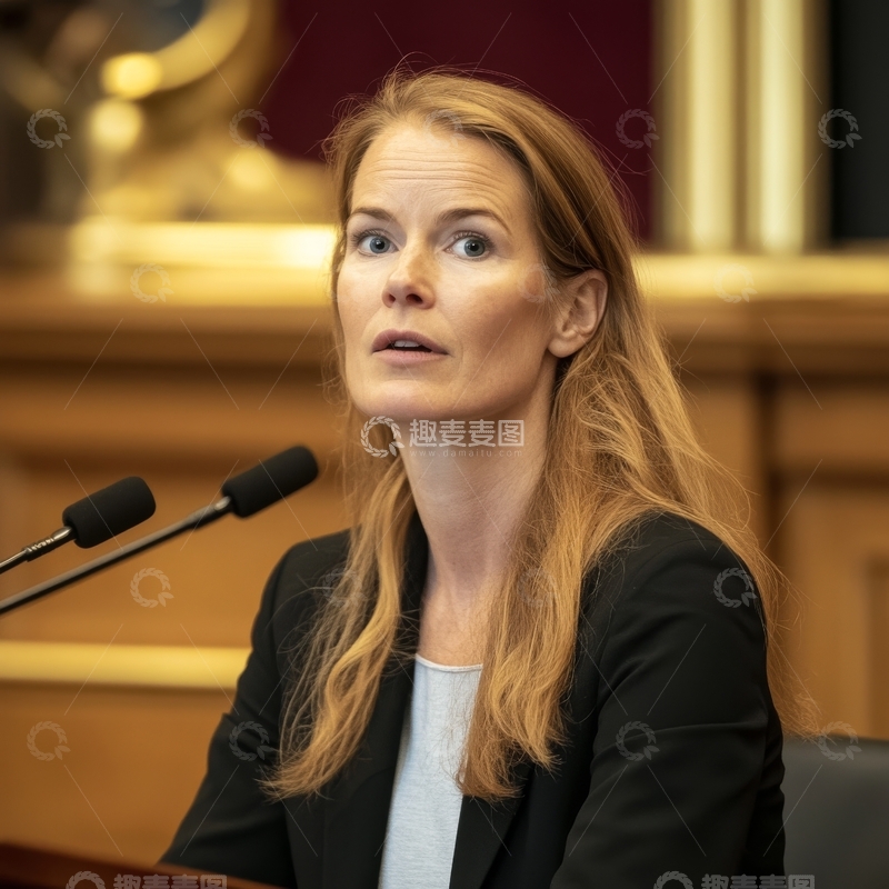 高清大图下载【趣麦麦图】女性在会议中发言