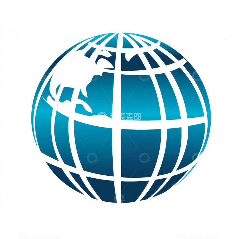 高清大图下载【趣麦麦图】蓝色地球网格图案