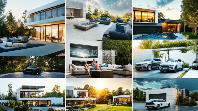 高清大图下载【趣麦麦图】现代豪宅与豪华生活场景