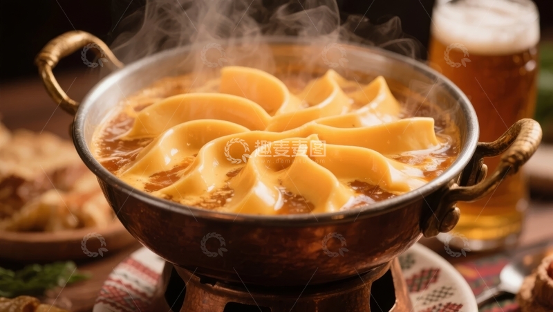 高清大图下载【趣麦麦图】热气腾腾的铜锅面食