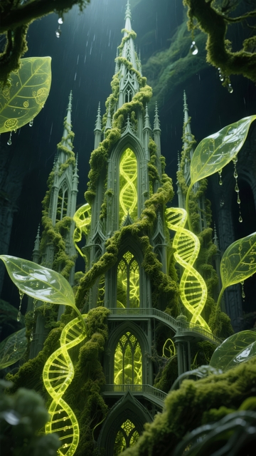 生物基因塔楼，神秘自然融合