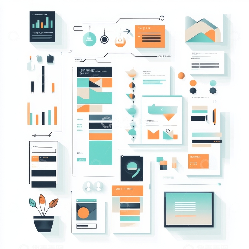 高清大图下载【趣麦麦图】数据可视化与界面设计元素