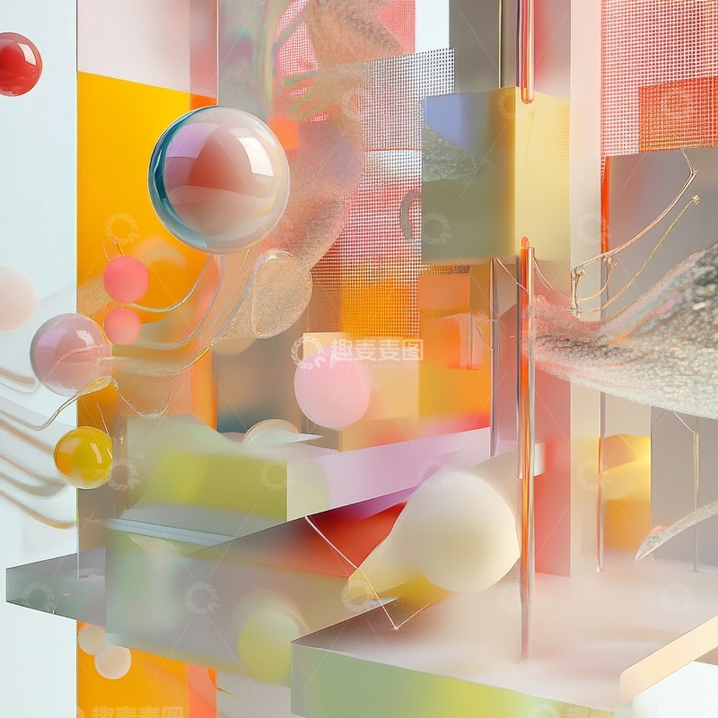 高清大图下载【趣麦麦图】色彩斑斓的几何抽象艺术