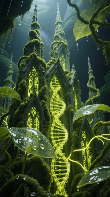 生物建筑与DNA螺旋的奇幻融合