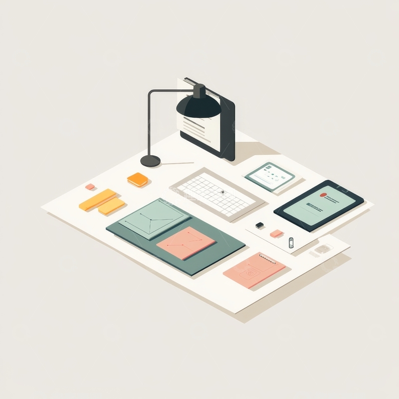 高清大图下载【趣麦麦图】办公桌面设计工具布局