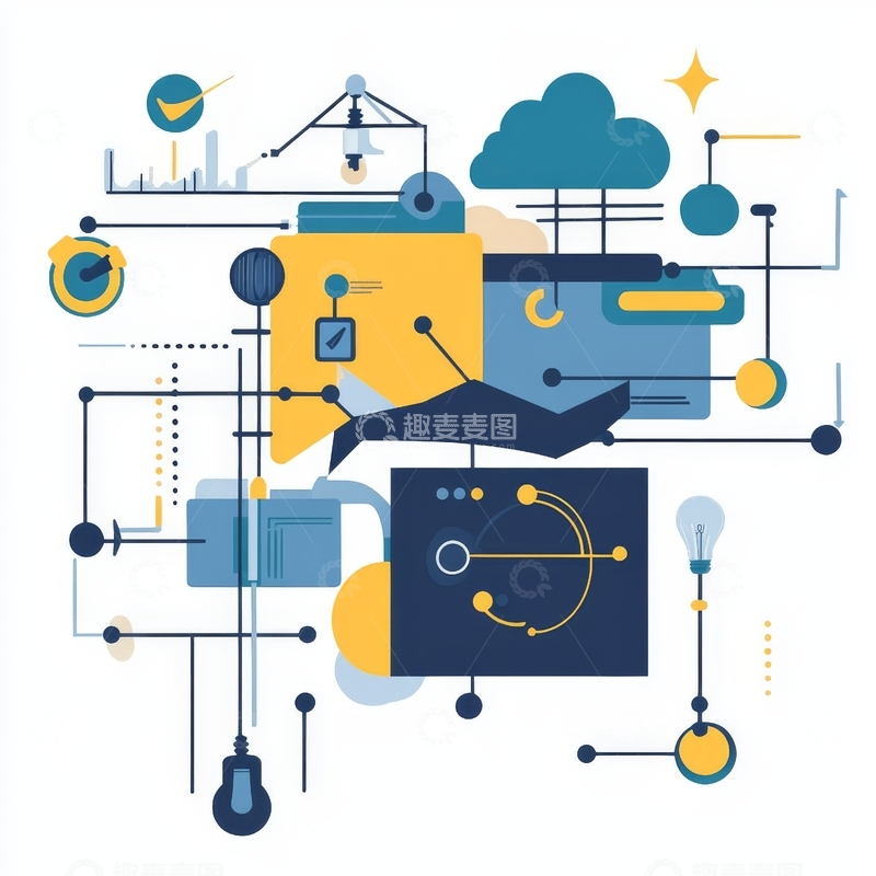 高清大图下载【趣麦麦图】科技网络与数据处理