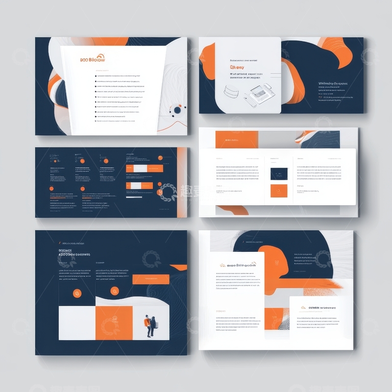 高清大图下载【趣麦麦图】现代商务报告模板设计