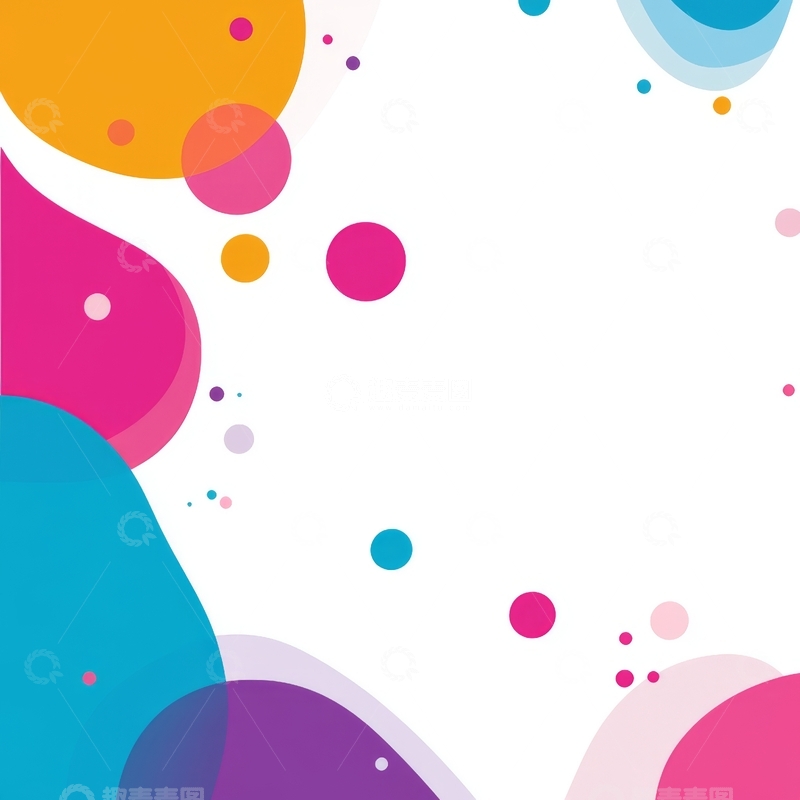 高清大图下载【趣麦麦图】多彩圆形图案背景