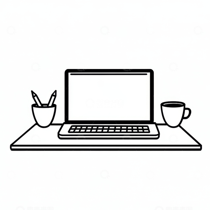 高清大图下载【趣麦麦图】简洁办公桌面布局