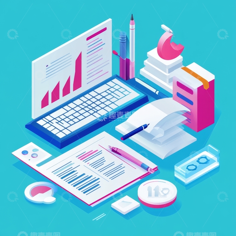 高清大图下载【趣麦麦图】办公桌面与数据分析