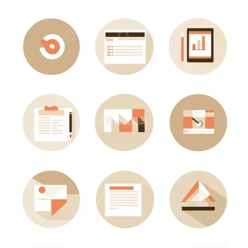 高清大图下载【趣麦麦图】办公图标集合展示