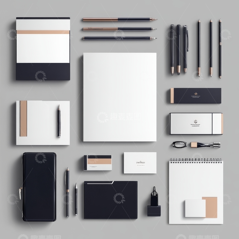 高清大图下载【趣麦麦图】办公文具与品牌设计展示