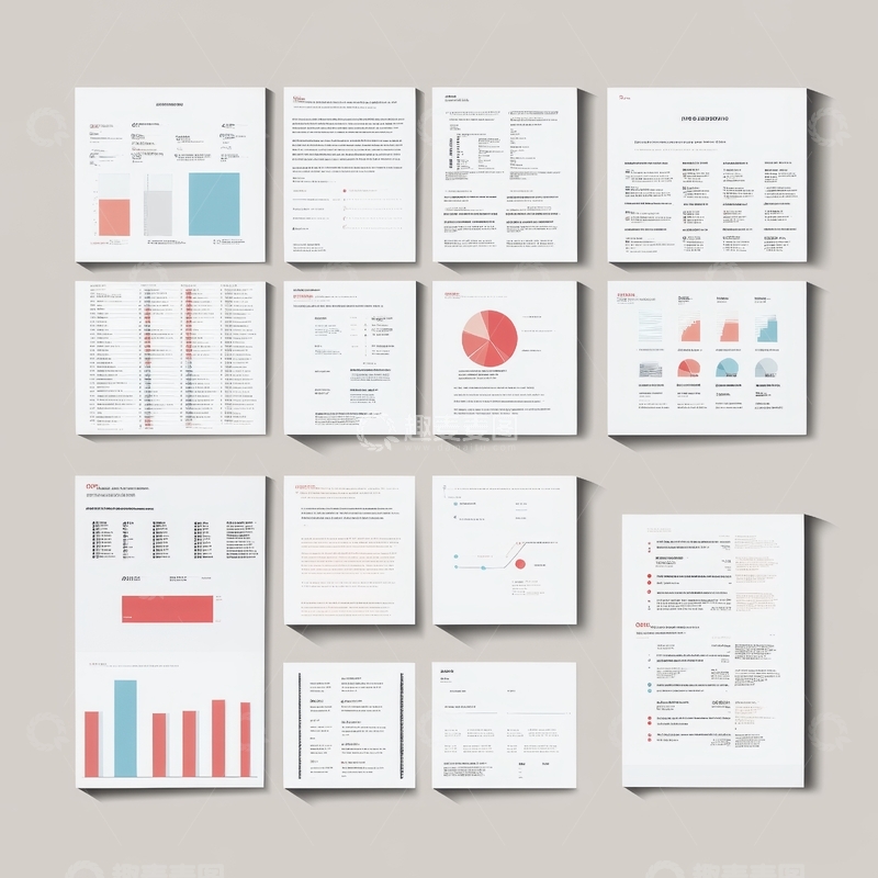 高清大图下载【趣麦麦图】多页商务报告模板展示