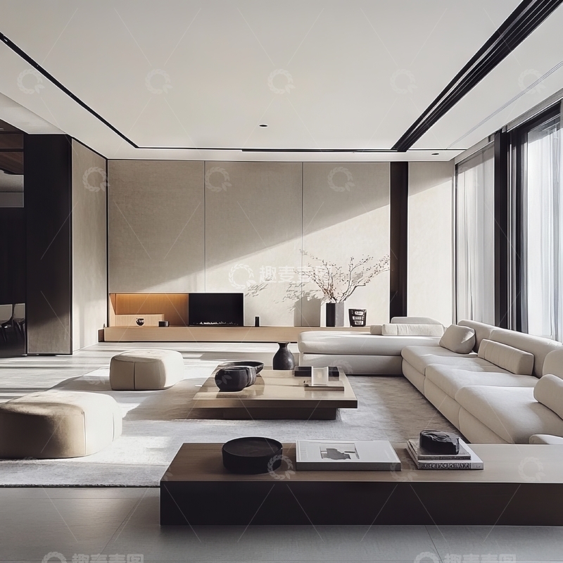 高清大图下载【趣麦麦图】现代简约客厅设计