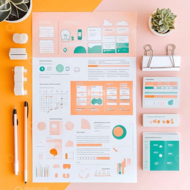 高清大图下载【趣麦麦图】橙色主题的UI设计草图与元素展示