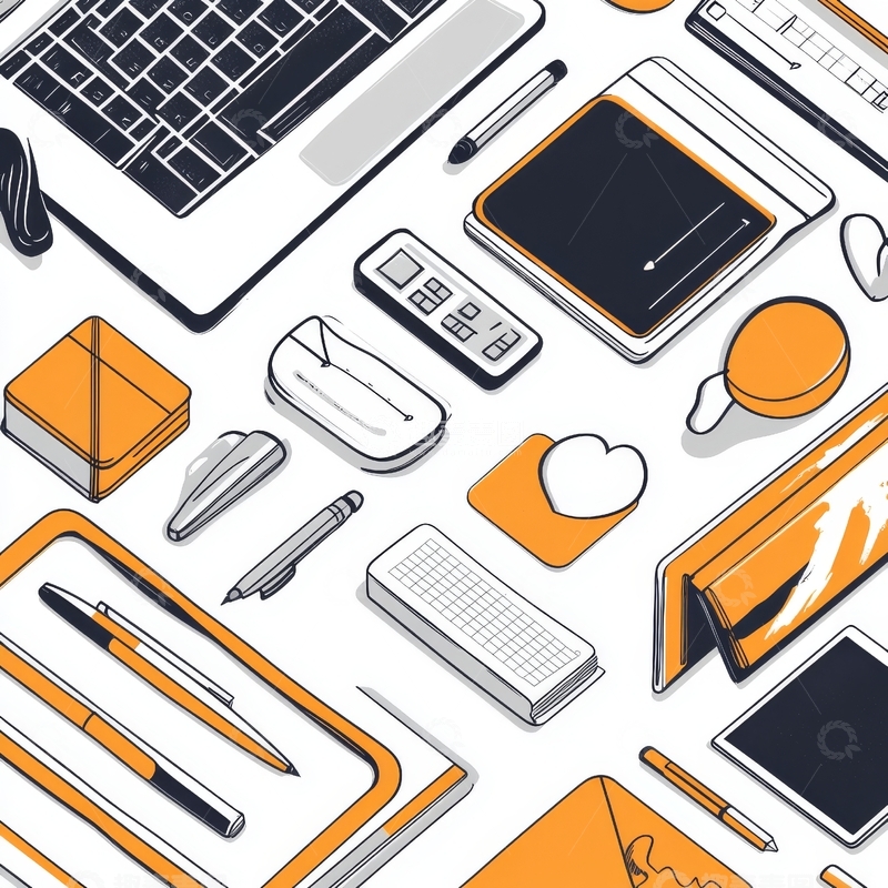 高清大图下载【趣麦麦图】办公桌面工具与设备